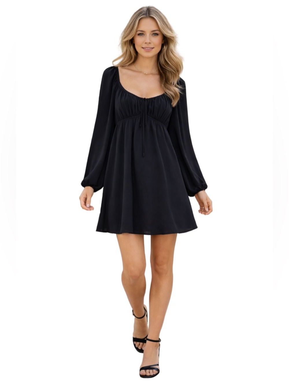 Princess Polly Chic Black Bettie Mini Dress NWT-size 6